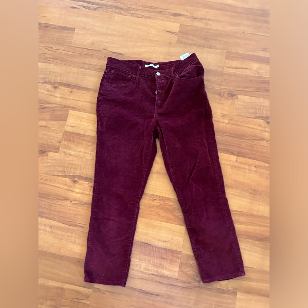 Maroon Corduroy Pants